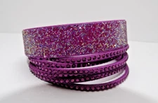 Swarovski Slake Purple Duo Bracelet 51692 , Unused, Purple NEW