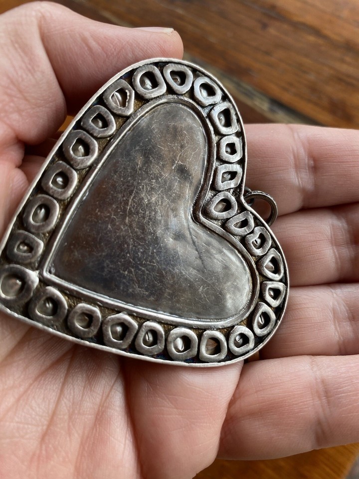 The Woods Fine Jewelry Collector Large Enamel Heart with Diamonds