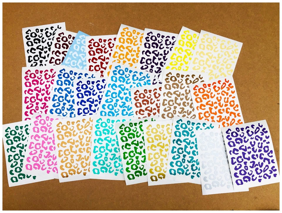 Leopard Print Gloss Premium Vinyl Stickers Decals Sheet 24 Colours / A4 A5 Size - Image 2 of 4
