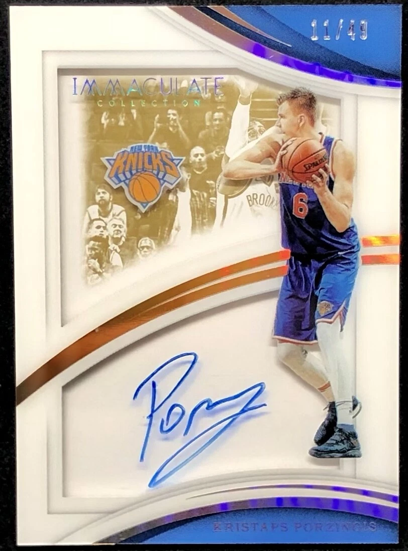KRISTAPS PORZINGIS 17-18 Panini Immaculate SHADOW BOX AUTO 
