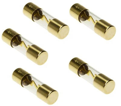 5 x AGU Glas Sicherung vergoldet 30 bis 80 Ampere Set für KFZ Auto Verstärker - Bild 1 von 4