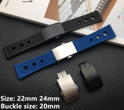 22 24 mm Silikon Kautschuk Uhrenarmband für Breitling Navitime Avenge Butterf...