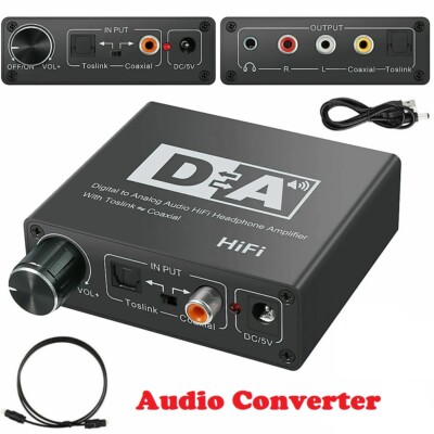 TV Audio Digital Analog Converter DAC Wandler Konverter Lautstärke Regler