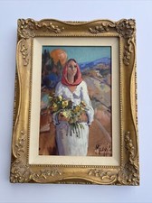 Gianpietro Maggi Painting Portrait Woman Italy Italian Landscape Listed Famous