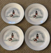 Corelle OUTER BANKS LIGHTHOUSE Dessert Plates Set of 4 USA