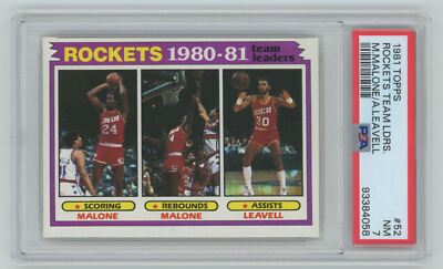 1981-82 Topps Moses Malone/Allen Leavell PSA 7 Houston Rockets #52 | eBay