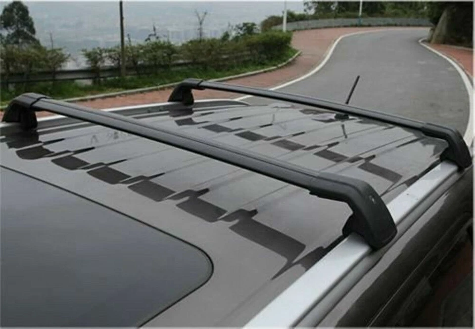 For Hyundai Santa Fe Sport 13 - 21 Top Roof Rack Baggage Luggage Cross Bar Black - Image 4 of 4