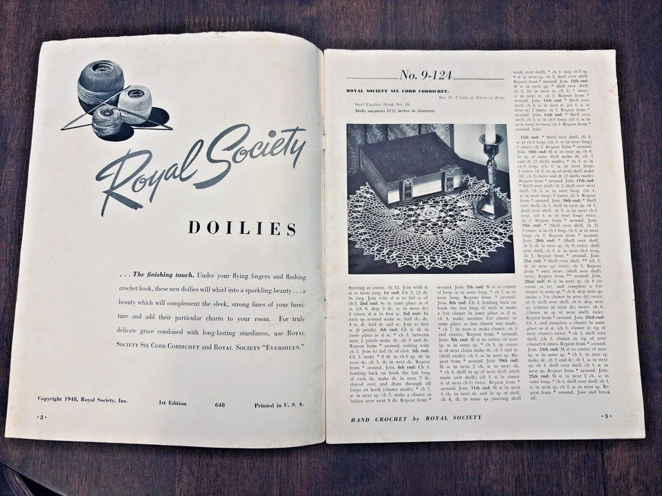 Lot of 4 Coats & Clark Star Books Doilies Edging Doily Vintage Crochet Crafts - Image 3 of 4