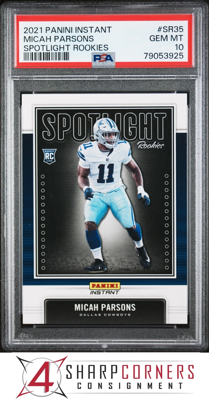 Micah Parsons Panini Instant Spotlight Rookies #SR35 Base