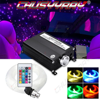 LED Fiber Optic Star Ceiling Light Kit Set RGBW Room KTV Party Bar Roof Lamp 2M
