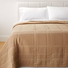Full/Queen Waffle Matelasse Quilt Camel - Threshold designed with Studio McGee
