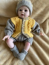 *NEW* Hand Knitted 4 Piece Reborn Doll Outfit for 22” Doll Clothes Set