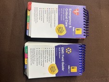 Lot of 2 Spiral-Bound EMS Field Guides: Critical Care ACLS 8th & ALS 12th