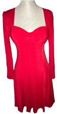 Y2K Moda Intl aka victoria secret Red Dress Size M heart shaped neckline
