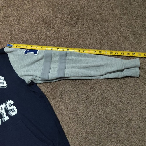 Dallas Cowboys Hoodie Mens Size S Embroidered Patches Thick Sweatshirt Blue Gray - Picture 8 of 8