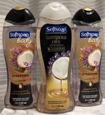 3Pack: Softsoap Luminous Oils Moisturizing Body Wash Coconut Oil  Lavender 20oz