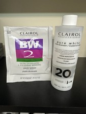 2 Pack Clairol Professional Bw 2 Dedusted Powder Lightener  20 Volume Developer