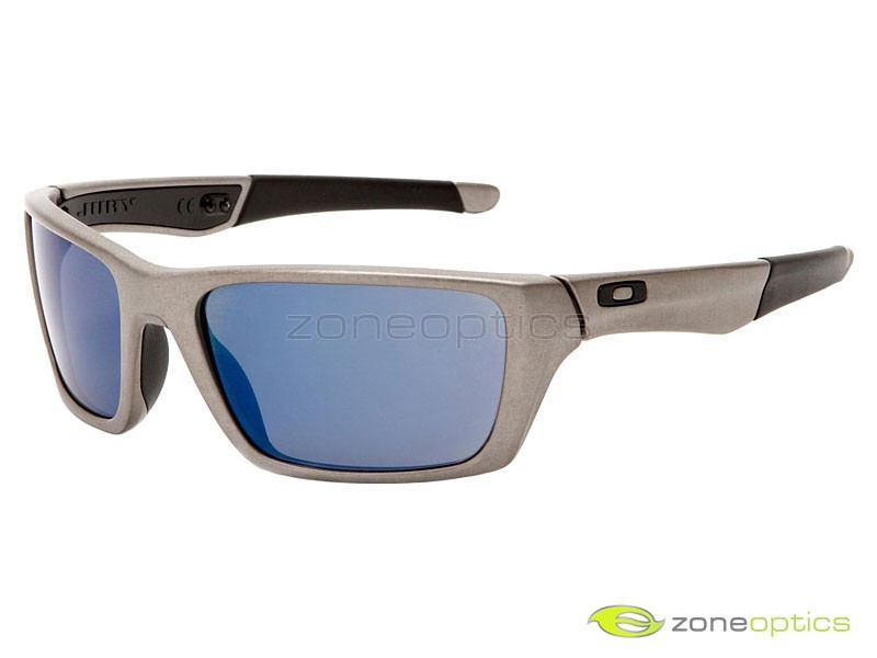 Oakley Jury Sunglasses OO4045-03 Distressed Silver/Ice Iridium