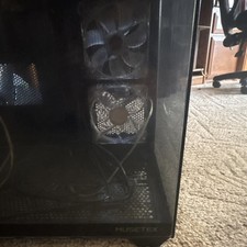 Musetex Black Tempered Glass Steel Computer Case USB Audio Front Ports