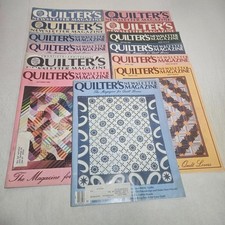 Quilter's Newsletter Magazines Lot of 13 from 1980s