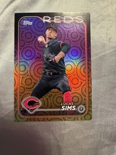 2024 Topps Series 2 - Lucas Sims #355 Holiday Parallel Reds