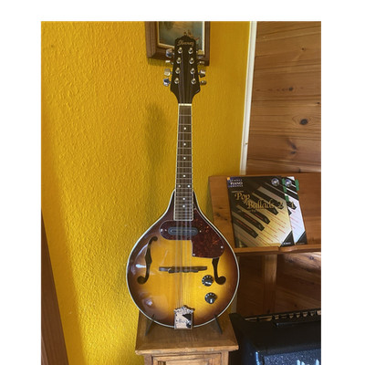 Ibanez elektrische A-Stil Mandoline Sunburst, 8 Saiten, Hartschalenkoffer