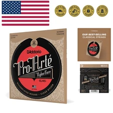 Pro Arté Nylon Classical Guitar Strings, EJ45, Normal Tension, 6-String Set, ...