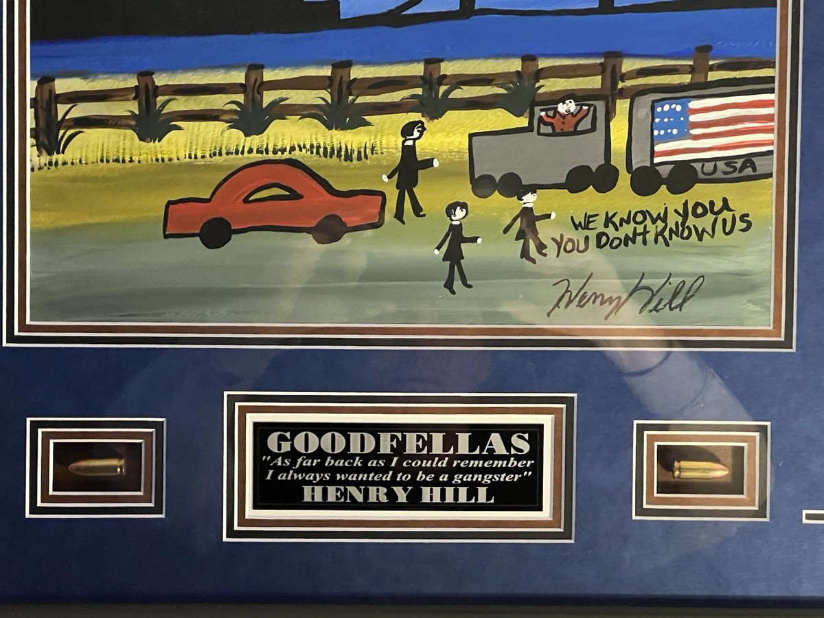 Henry Hill signed original Art Goodfellas Overall 26x26” Mob
