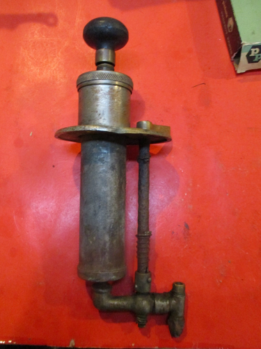 VALVOLA VINTAGE OTTONE motore a vapore - pomello legno - sfiato 3 posizioni,serratura,pompa - Foto 1 di 11