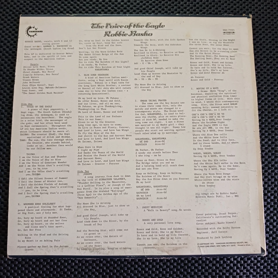 Robbie Basho — The Voice Of The Eagle (Vanguard — VSD-79321) - Изображение 2 из 4