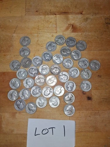 40 Silver Quarters Roll of Mix Dates, $10 Roll  90% Silver Bullion Pre 1964