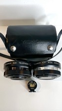 Yashica Yashikor Aux Telephoto 1:4 Wide Angle 1:4 Lens Set with Finder