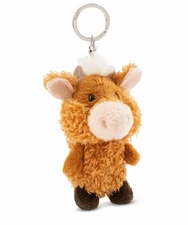NICI Farm Friends 2024 Cow Plush Keychain 10cm – Stuffed Animal Bag Charm