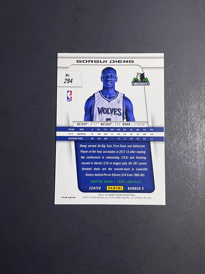 2013-14 Panini Prizm Target Red Prizm Gorgui Dieng Rookie Card #294 - Image 2 of 2