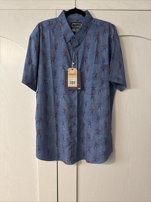 RSVLTS SPIDER-MAN ''THE MEME'' KUNUFLEX Short Sleeve Shirt Size XL NWT