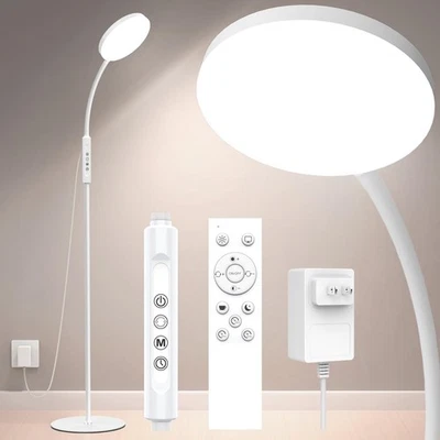 Mojimdo 20000 Lux Light Lamp, Flexible and Dimmable LED Daylight Floor White