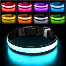 Light up Dog Collar Lights for Night Walking - LED Dog Collar Light Rechargeable