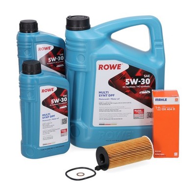 7L ROWE MULTI SYNT DPF 5W30 Motoröl + MAHLE Ölfilter für BMW MINI N47 N57