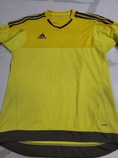 Camiseta de fútbol Adidas portero amarilla Adizero unisex talla adulto M