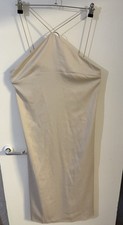Nasty Gal Satin Strappy Slip Dress Size Uk 10