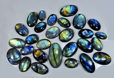 AA++ Natural Multi Labradorite Mix Shape Cabochon Loose Gemstone Wholesale Lot