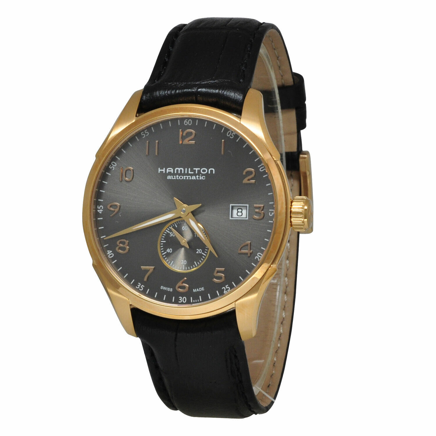 Hamilton Jazzmaster Gray Men's Watch with Black Leather Band