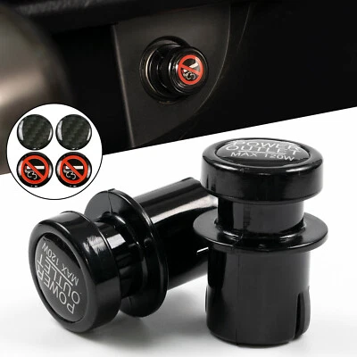 XUKEY 2 Car Cigarette Lighter Plug Outlet Cover Cap Socket 21MM Universal Power USA