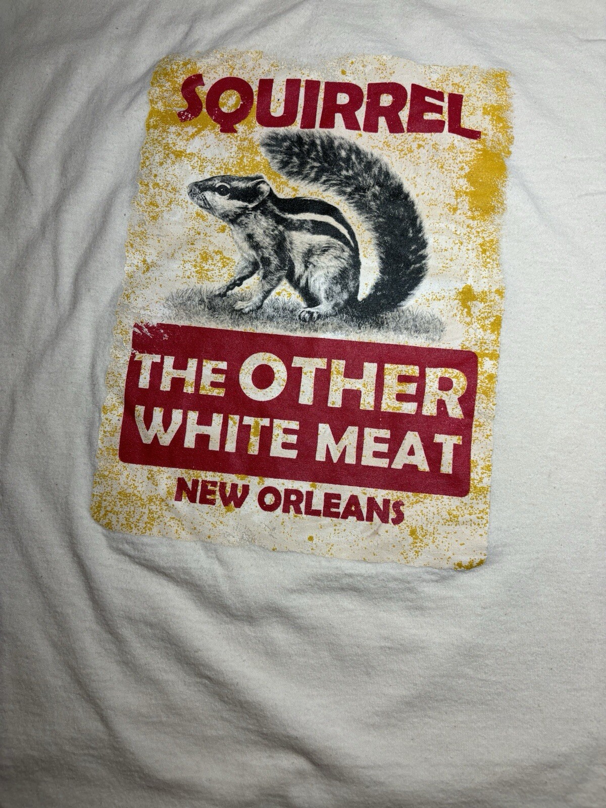 T shirt vintage Y2K New Orleans scoiattolo l'altra carne bianca umorismo divertente sud