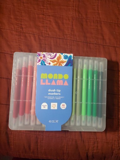 48ct Dual-tip Brush Marker Set In Plastic Case - Mondo Llama™ : Target