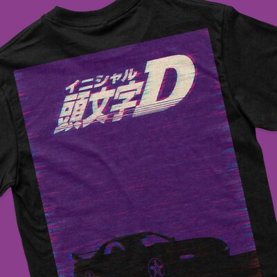 Anime Tuning Mars Retro Initial D Manga T-Shirt Cartoons Japan JDM GTR Supra