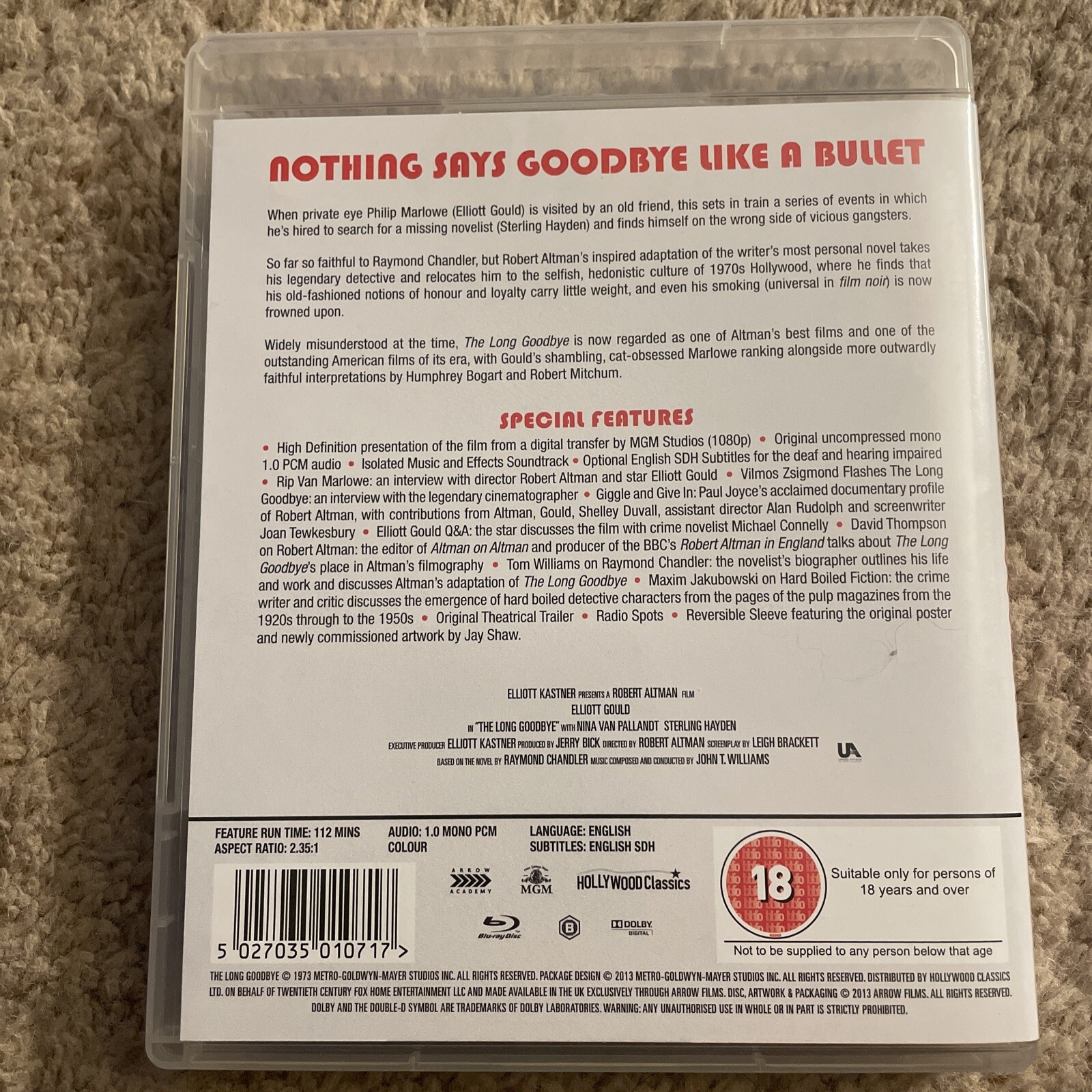 The Long Goodbye (Arrow, Special Edition Bluray, 1973) REGION B eBay