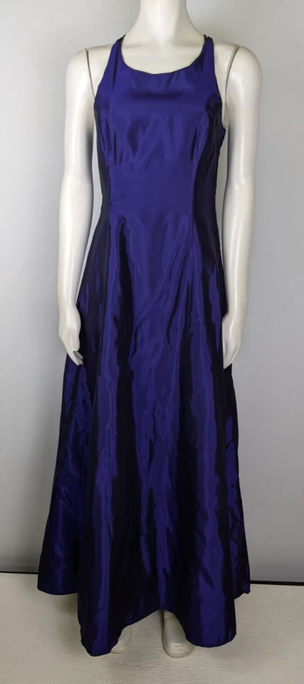 Roberta Vintage 90s Dress Size 5/6 Purple A-line Evening Gown Y2K - Image 3 of 4