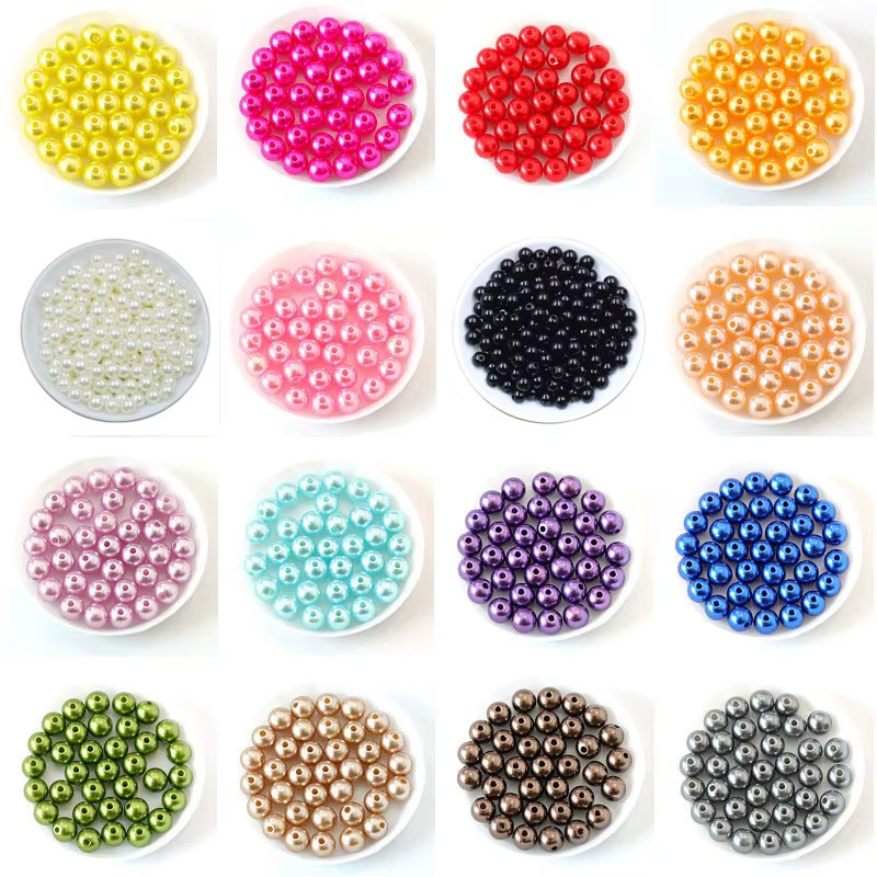 Premium Acrylperlen 20 St. 3-12 mm Runde DIY Glänzend Perlen Acryl Farbe Wählbar