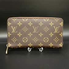 LOUIS VUITTON Monogram Zippy Organizer Long Wallet Brown M60002 LV Authentic
